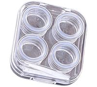 Asukohu NoTwist - Custodia per lenti con coperchio con strumenti integrati per un uso facile e veloce, ideale per studenti e kit di lenti professionali, Trasparente
