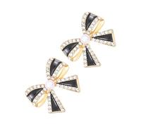 Asukohu Orecchini a forma di nodo ad arco appariscenti per le donne Natale archi orecchini in lega goccia gioielli a olio per usura quotidiana