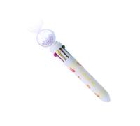 Asukohu Penna a sfera multicolore 10 colori in 1 retrattile multicolore per scrivere annotare diario codifica colore penna multicolore per bambini disegno Natale