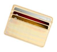 Asukohu Porta carte d'identità in pelle PU Banche Scatola per carte di credito Multi Slot Custodie sottili Portafoglio Donne Uomini Copertura di Affari Portafogli Tasca Frontale, Oro, Bellezza di