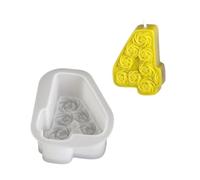 Asukohu Profumo, forma a forma di rosa, numero 0-8, stampi in silicone epossidico, per cioccolato, profumo, candela, numero di rose, stampo in silicone, resina epossidica