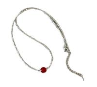Asukohu Raffinata collana di perle d'acqua con agate amore perle di cuore accessorio per gli appassionati di gioielli femminili