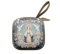 Asukohu Rosario multiuso per preghiera, custodia quadrata portatile per incontri spirituali del tempio, rosario quadrato dei cartoni animati, Il Mothe Immacolato, Taglia unica
