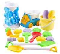 Asukohu Sandcastle Building Set di giocattoli di sabbia per bambini con secchio e muffa Beach Trip Utensile da neve Gioco di sabbia per bambini in età prescolare