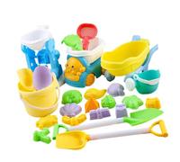 Asukohu Sandcastle Building Set di giocattoli di sabbia per bambini con secchio e muffa Beach Trip Utensile da neve Gioco di sabbia per bambini in età prescolare