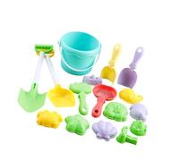 Asukohu Sandcastle Building Set di giocattoli di sabbia per bambini con secchio e muffa Beach Trip Utensile da neve Gioco di sabbia per bambini in età prescolare
