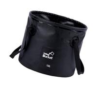 Asukohu Secchio da pesca Borsa da pesca con manico Bacini da pesca Attrezzatura da pesca Borsa pieghevole per attrezzatura da pesca Contenitore per barili da pesca, Nero 12l