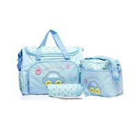 Asukohu Set di 4 borse multifunzione per cambio neonato, spaziose e pratiche, per esigenze educative moderne, blu cielo, taglia unica