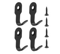 Asukohu Set di 4 robusti ganci in acciaio inox portatili per organizzare lo spazio in bagno, cucina, camera da letto e ufficio, design minimalista