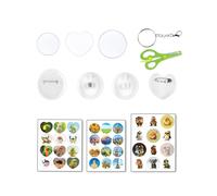 Asukohu Spilla adatta ai bambini, kit di artigianato 3 in 1, manuale di stampa creativo, giocattolo per attività di badge per progetti di festa, macchina per macchine