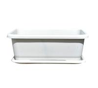 Asukohu Vaso di plastica ispessito vaso scatola grande capacità contenitore da giardino per fiori interni patio esterno fioriera per erbe