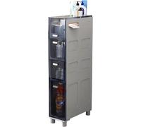 ASumPio Mobiletto Portaoggetti A 2/3/4 Ripiani, Piccolo Mobiletto Portaoggetti per Il Bagno per Spazi Ristretti, Piccolo Ripiano per La Camera da Letto, Stretto Mobilet,D-4 Tier