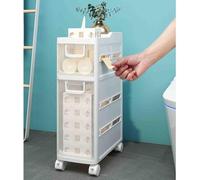 ASumPio Mobiletto Portaoggetti Cassetti Portaoggetti Impilabili Armadietti da Bagno Impermeabili, Mobiletto Portaoggetti, Mobiletto da Bagno con 2 Cassetti, Cassettiera,One Color-A