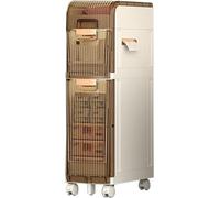 ASumPio Mobiletto Portaoggetti Mobiletto Portaoggetti Piccolo, Spazio Bagno Stretto Mobiletto Portaoggetti Scorrevole, Mobiletto Portaoggetti Laterale per Camera da Let,White-3 Tier