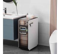 ASumPio Mobiletto Portaoggetti per Bagno Mobiletto Angolare per Pavimento Mobiletto Portaoggetti A 4 Ripiani Mobiletto Portaoggetti Stretto per Bagno Mobiletto Portaogg,One Color-2 Layer