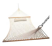 ASUMUI Corda di Cotone a Rete Amaca Singola e Doppia per Il Tempo Libero all'aperto Amaca allargata e addensata in Rete Bianca per Picnic da Pesca in Cortile