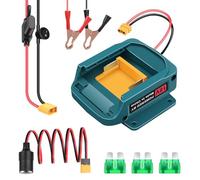ASUNCELL Adattatore Power Bank per batteria Makita da 18 V, dispositivi di avviamento, compatibile con Makita, batteria portatile da 12 V, starter batteria per auto (batteria non inclusa)