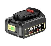 ASUNCELL Batteria di ricambio 18 V 5500 mAh per batteria Dewalt DCB184 DCB180 DCB181 DCB182 DCB200 DCB201 DCB204 con indicatore LED