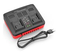 ASUNCELL Caricatore doppio da 3 A per batteria agli ioni di litio X-Change da 18 V, ricambio Twincharger, caricabatterie rapido intelligente con indicatore LED