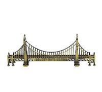 ASUNFO Statua souvenir americana del Golden Gate Bridge di San Francisco, 17,5 cm, statuetta per decorare casa e ufficio (rame antico)