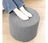 Asuprui Pouf e poggiapiedi in bouclé di supporto eleva l'arredamento del tuo soggiorno con un leggero pouf imbottito e una comoda copertura moderna imbottita in schiuma, perfetto per riposare i piedi