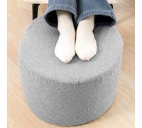 Asuprui Pouf e poggiapiedi in bouclé di supporto, eleva l'arredamento del tuo soggiorno con un leggero pouf imbottito e una comoda copertura moderna imbottita in schiuma, perfetto per riposare i piedi