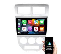ASURE Unità di navigazione GPS per Dodge Caliber 2006-2012 argento manuale da 10,1 pollici, 4 core 2G + 32G sistema radio Android con Carplay wireless, Android Auto, SWC, touchscreen 1280 x 720