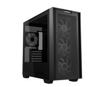ASUS A21 PLUS TG ARGB BLACK, Case Micro-ATX, Supporta Schede Madri con Connettori Nascosti, Radiatori da 360 mm e Schede Grafiche da 380 mm, 4 Ventole ARGB Preinstallate, Nero