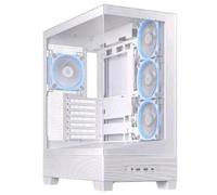 ASUS A31 PLUS TG ARGB WHITE Case ATX, Supporta Schede Madri con Connettori Nascosti, Radiatori da 360 mm e Schede Grafiche da 380 mm, 4 Ventole ARGB Preinstallate, Bianco