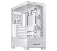 ASUS A31 PLUS TG ARGB WHT, Case ATX Bianco, Pannello in Vetro Temperato | Supporta Schede Madri con Connettori Nascosti, Radiatori da 360 mm e Schede Grafiche da 380 mm, 4 Ventole ARGB Preinstallate