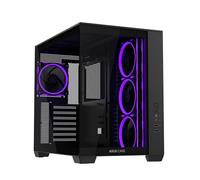 ASUS A32 PLUS TG ARGB BLACK Case ATX a Doppia Camera, Supporta Radiatori da 360 mm e Schede Grafiche da 420 mm, 4 Ventole ARGB Preinstallate, Gestione Pulita dei Cavi, Design Panoramico, Nero