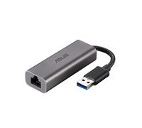 ASUS Adattatore USB Ethernet 2.5G (USB-C2500) Connessione di rete LAN cablata per Mac OS, Linux, Windows, retrocompatibile su 2.5G, 1G, 100Mbps, ideale per il gioco