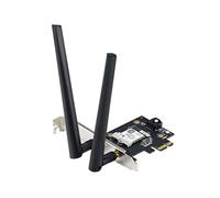 ASUS Scheda WiFi 6E PCI-E, PCE-AXE5400 Adattatore WiFi 6E PCI-E con 2 Antenne Esterne, Supporta Banda 6GHz, 160MHz, Bluetooth 5.2, Sicurezza di Rete WPA3, OFDMA e MU-MIMO, Nero,5400 Mbps