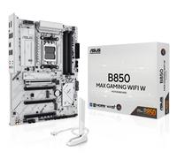 ASUS B850 MAX GAMING WIFI W, Scheda Madre AMD ATX, Slot DDR5, Bianca | 8+2+1 Fasi di Alimentazione, PCIe 5.0, 3 slot M.2, WiFi 6E, Ethernet 2.5Gb, USB-A, USB-C, HDMI, BIOS Flashback e Aura Sync