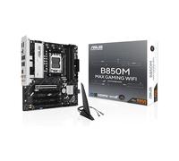 ASUS B850M MAX GAMING WIFI, Scheda Madre AMD mAMD ATX, 8+2+1 Fasi di Alimentazione, Slot DDR5, PCIe 5.0 Ready, 3 slot M.2, WiFi 6, Ethernet 1Gb, USB-A, USB-C, HDMI, BIOS Flashback e Aura Sync, Nera