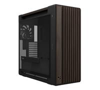 ASUS ProArt PA602 Walnut Wood TG PWM MODERN BLACK, Case Gaming E-ATX in Legno e Vetro Temperato, Ventole da 140 mm e 200 mm, Rilevatore di Polvere IR, Presa d’aria Laterale, 5 Porte USB, Nero