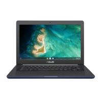 ASUS Chromebook C403 - Computer portatile robusto e resistente agli schizzi, 14" HD, 180 gradi, processore Intel Celeron N3350, 4 GB di RAM, 32 GB eMMC, MIL-STD 810G durata, blu scuro, istruzione,