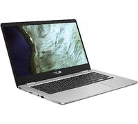 ASUS Chromebook C423N Clamshell Laptop, 14" HD 4-Way NanoEdge, processore Intel Celeron N3350, 4GB DDR4 RAM, 64GB eMMC Storage, Argento, Chrome OS (ASUS C423N)