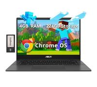 ASUS Chromebook CM1402 - Computer portatile FHD antiriflesso da 14", MediaTek Kompanio 520, 4 GB LPDDR4X, 224 GB di spazio di archiviazione (64 GB eMMC + set di docking station da 160 GB), webcam HD,