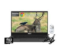 ASUS Chromebook CM1402, laptop da 14 pollici, FHD MediaTek Kompanio 520, 4 GB RAM, 320 GB di memoria (64 GB eMMC+256 GB MSD), WiFi 6, lettore di schede SD, batteria a lunga durata, Chrome OS, con