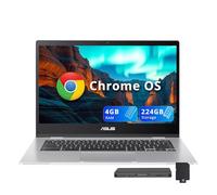 ASUS Chromebook CX1 14" FHD Laptop, Intel Celeron N4500, 4GB RAM, 224GB Storage (64GB eMMC+160GB Docking Station Set), Intel UHD Graphics, 720p Wecam, WiFi 6, Chrome OS, argento