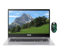 ASUS Chromebook CX1, laptop FHD CX1400 da 14", Intel Celeron N4500, 4 GB di RAM, 192 GB di memoria (64 GB eMMC + Micro SD da 128 GB), WiFi 6, Lay-Flat a 180°, Chrome OS, mouse progettato, argento