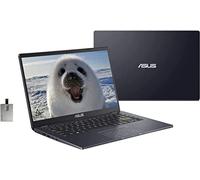 Asus Computer portatile HD 2022 da 14", processore Intel Celeron N4020, 4 GB di RAM, memoria flash eMMC 64 GB, grafica 500, webcam, altoparlanti stereo, nero, Windows 11S, scheda USB Snowbell da 32 GB