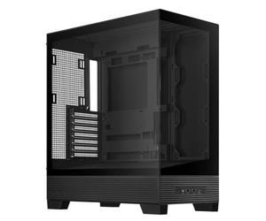 ASUS Custodia da gioco Mid-Tower A31 Black ATX, vetro temperato su entrambi i lati, design senza cornice, connettori nascosti BTF, supporto AIO 360, base angolata a 8°, ARGB Ready, flusso d'aria