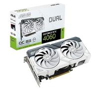 ASUS Dual GeForce RTX™ 4060 OC White Edition 8GB GDDR6 (PCIe 4.0, 8GB GDDR6, DLSS 3, HDMI 2.1a, DisplayPort 1.4a, design a 2.5 slot, design ventola Axial-tech, tecnologia 0dB e altro)