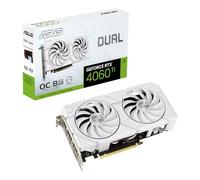 ASUS Dual GeForce RTX™ 4060 Ti EVO White OC Edition 8GB GDDR6 (PCIe 4.0, 8GB GDDR6, DLSS 3, HDMI 2.1a, DisplayPort 1.4a, design ventola Axial-tech, tecnologia 0dB, piastra posteriore protettiva