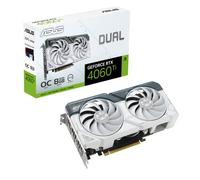 ASUS Dual GeForce RTX™ 4060 Ti White OC Edition 8GB GDDR6 (PCIe 4.0, 8GB GDDR6, DLSS 3, HDMI 2.1, DisplayPort 1.4a, design ventola Axial-tech, tecnologia 0dB e altro)