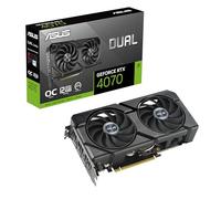 ASUS Dual GeForce RTX™ 4070 EVO OC Edition 12GB GDDR6X è progettato per un'ampia compatibilità, con un design a 2.5 slot, design della ventola Axial-tech, tecnologia 0dB, tecnologia Auto-Extreme e