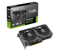 ASUS DUAL NVIDIA GeForce RTX 4070 EVO OC Edition Scheda Grafica, 12 GB GDDR6, 192-bit 21 Gbps, PCIE 4.0, Ventole Axial-tech, Software GPU Tweak III e GeForce, Nero, DUAL-RTX4070-O12GD6-EVO