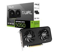 ASUS Dual NVIDIA GeForce RTX 5050 OC Edition, Scheda Grafica 8GB GDDR6, 128 Bit, PCIe 5.0, 2 Ventole Axial-Tech, 1 HDMI 2.1b, 3 DisplayPort 2.1b, Software GPU Tweak III, Nera, DUAL-RTX5050-O8G